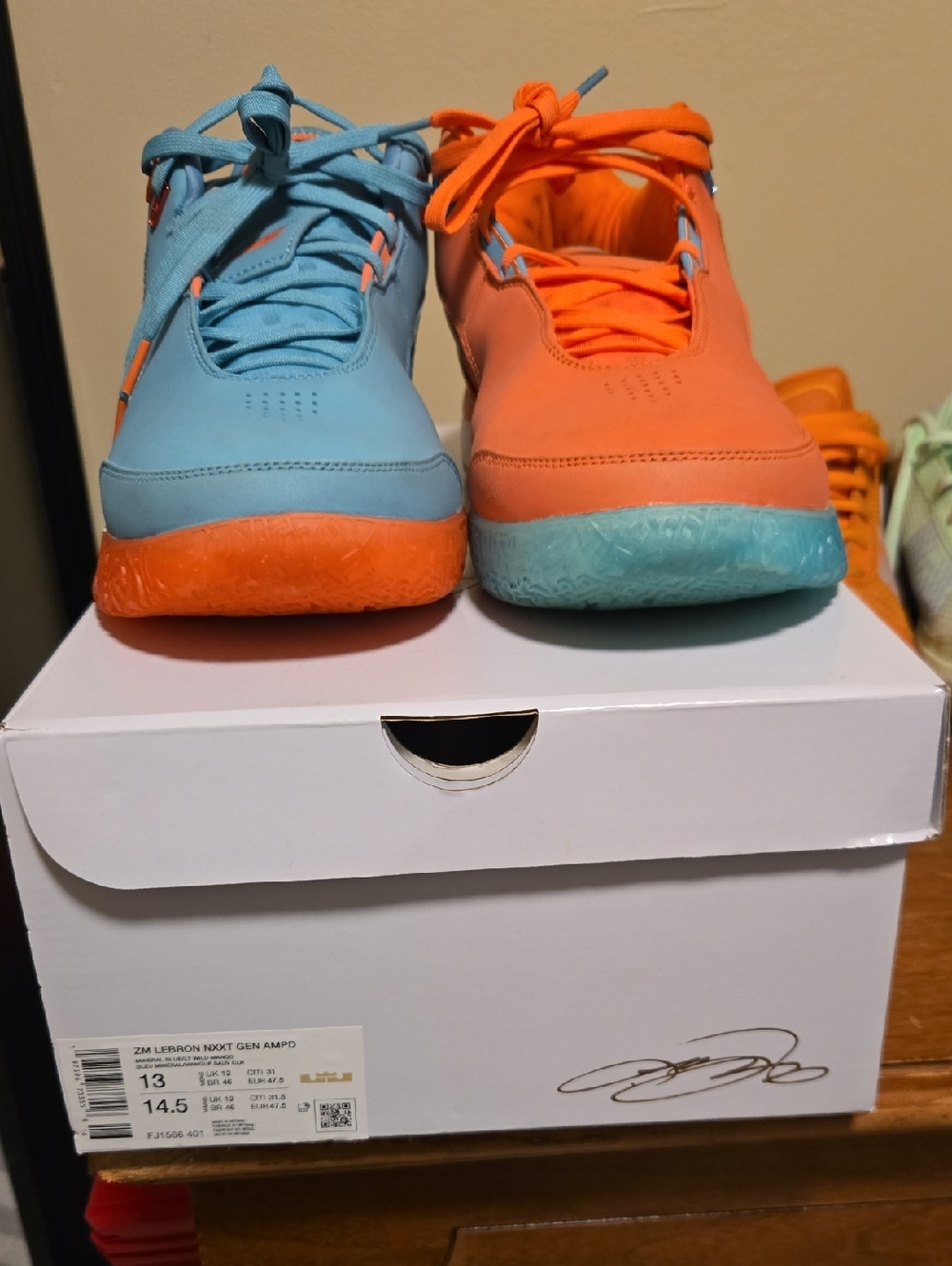 LeBron NEXT Gen AMP Men's Low-Top Basketball Shoes - Blue & Orange